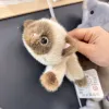 Very precious, soft and fragrant, brown Siamese cat magnetic fridge magnet, plush doll, toy table companion doll, cute and fun, ideal for gifting, magnetic plush doll, switch decoration, home cute wall-mounted style Specification image
